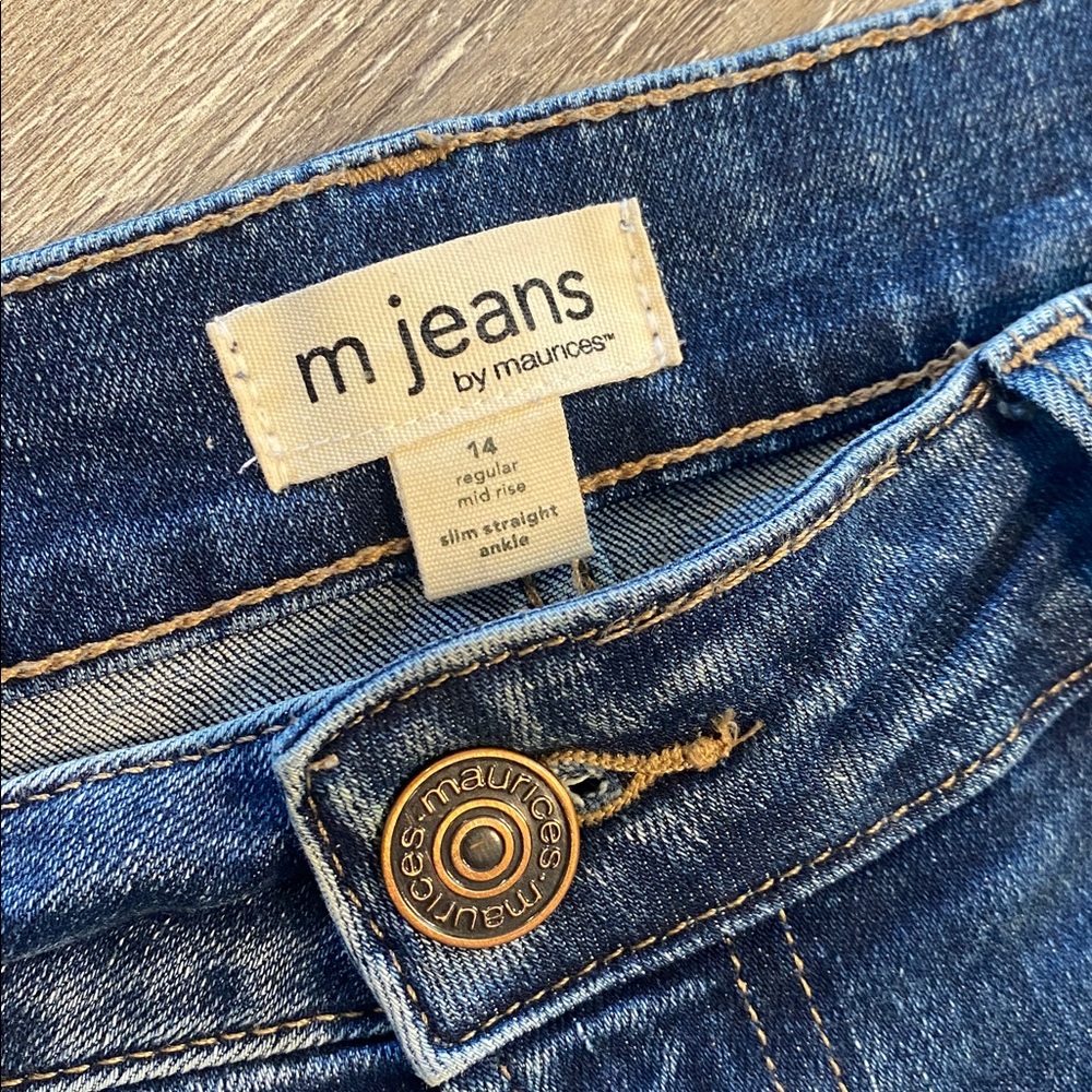 EUC MAURICES M Jeans Ankle Straight Jeans 14 - Picture 3 of 9